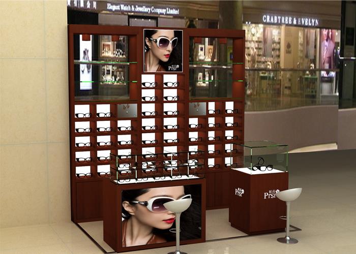 长沙眼镜专柜展示柜价格,眼镜店陈列柜,眼镜烤漆展柜定做厂家