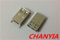 龙岗加长USB-AF母座直立式180度插板18L主体nova10指定接口