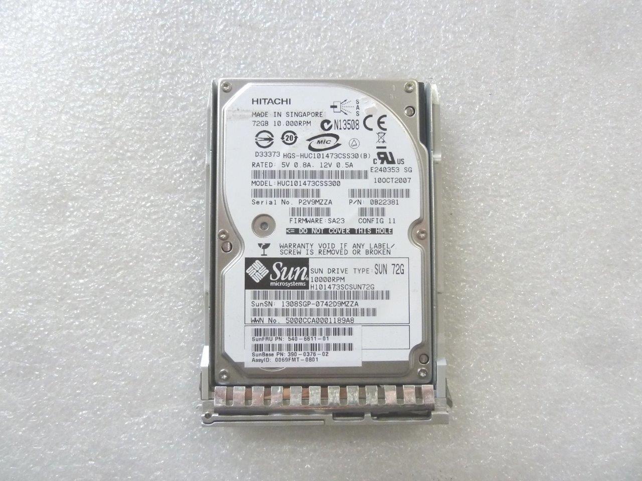 SUN 540-6611 390-0285 73GB 10K 2.5 SAS 服务器硬盘 - 数码批发网