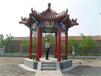 衡水単檐凉亭长12米带斗拱牌楼长廊施工