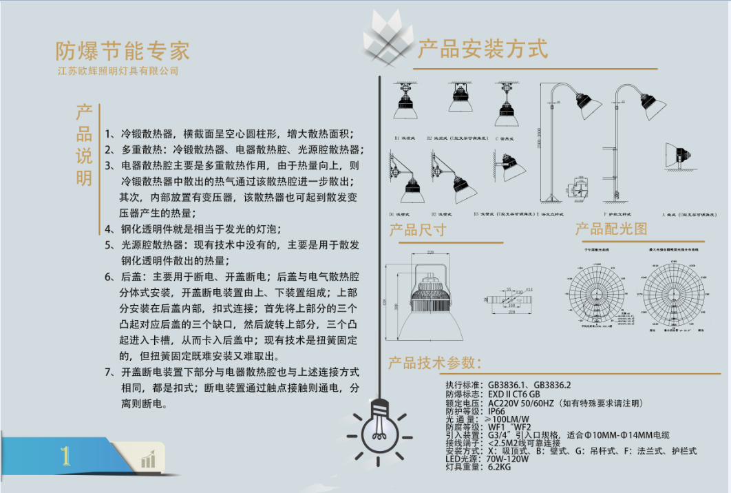 50w80w100w150w防爆泛光灯