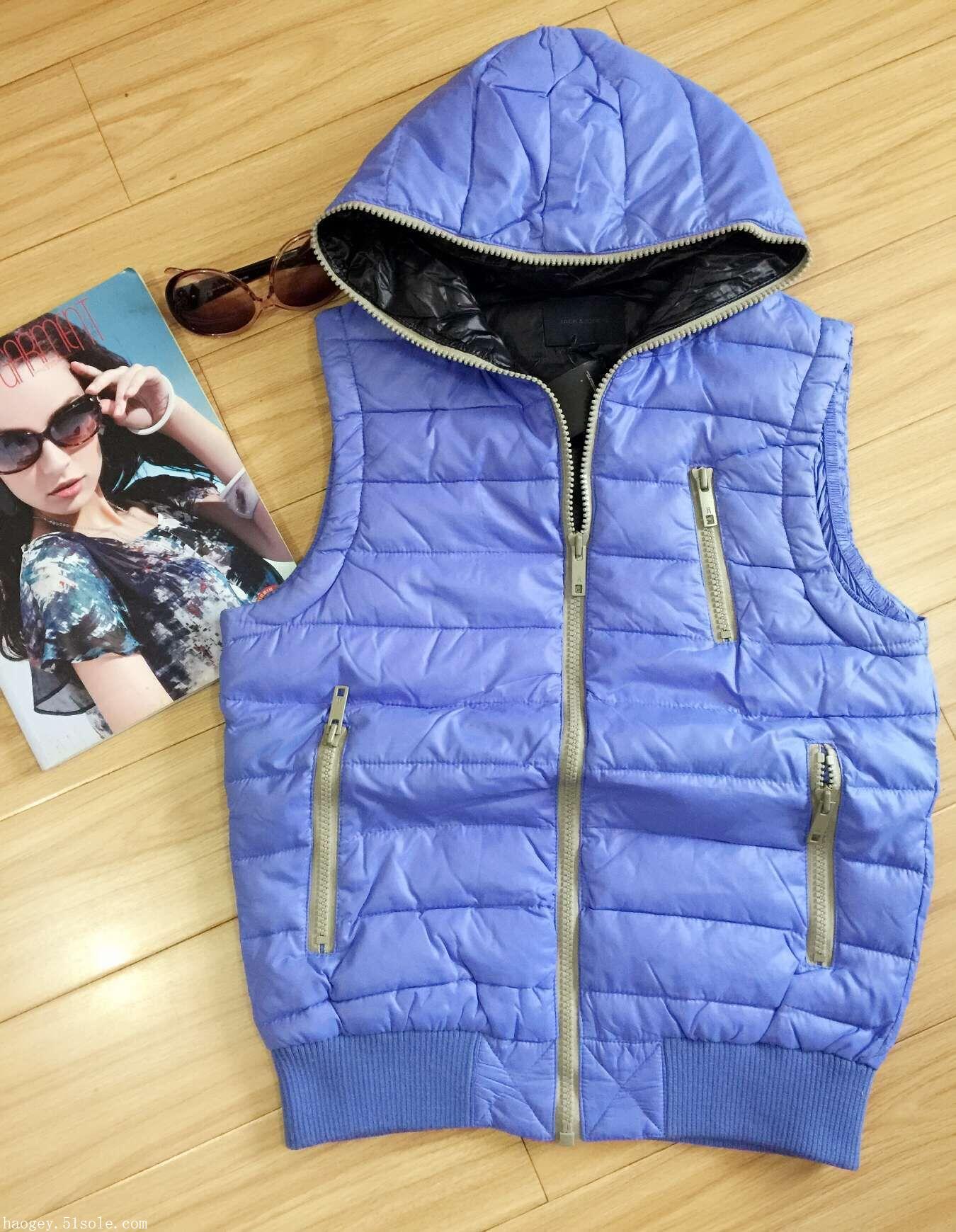 专柜正品杰克琼斯下架库存 男装品牌棉衣马甲 一手尾货批发
