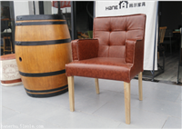 供应咖啡厅沙发定做 复古单人皮艺沙发 上海韩尔家具厂质造