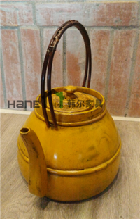 供应上海餐厅装饰木盒子 黄色做旧提篮 韩尔