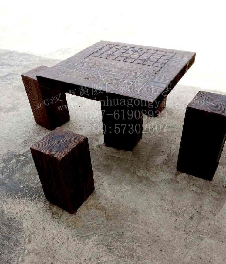 仿树皮桌椅模具 混凝土仿木桌椅板凳