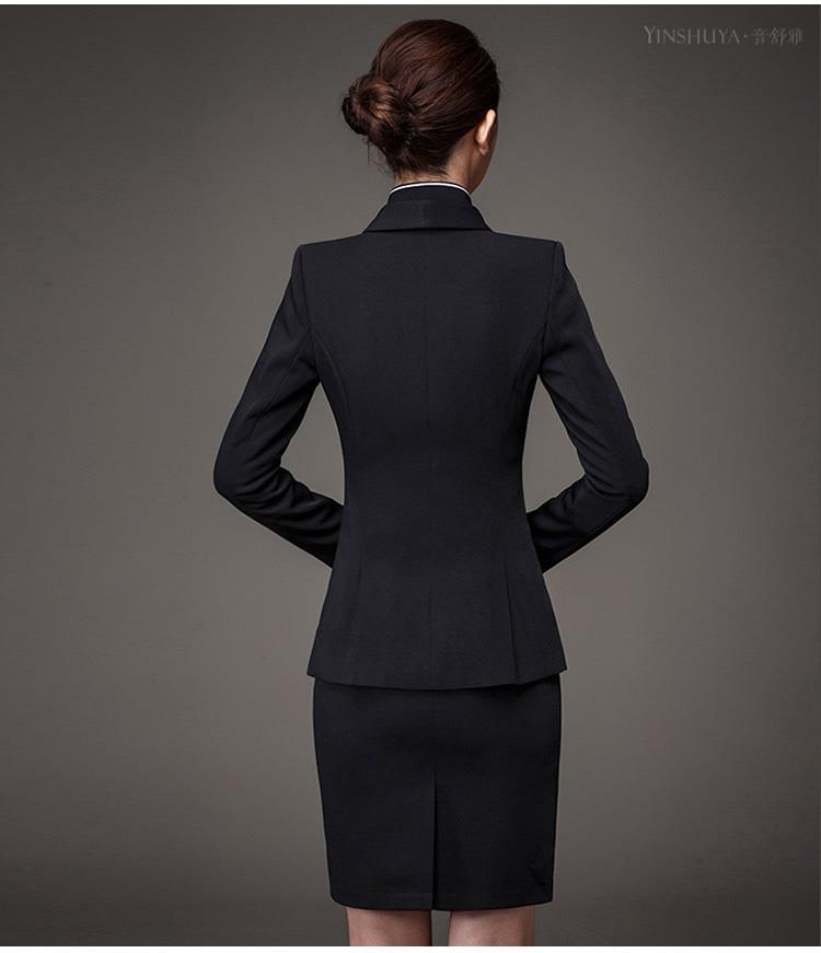 2016秋冬新款职业装女套装套裙ol修身小西装女士长袖商务套装