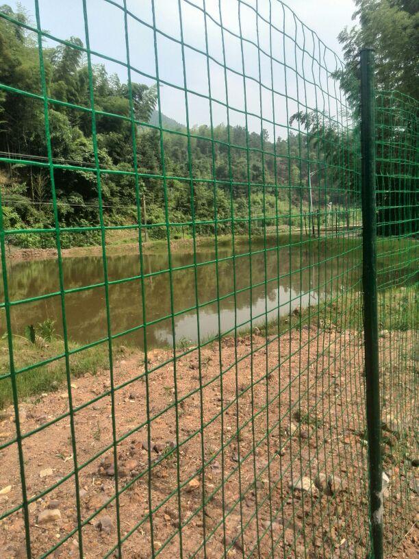 宜昌农户鱼池养殖铁拦网*鱼塘防护隔离围栏预防小孩溺水钢丝拦网