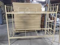 厂家直销钢制双层床 闽侯学校宿舍铁床架 福州工厂员工宿舍上下铺