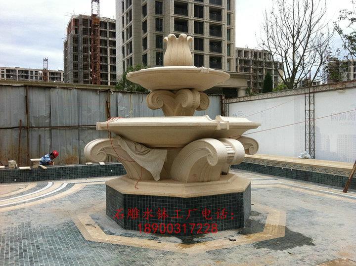 石雕水钵景观喷泉石雕喷泉定做